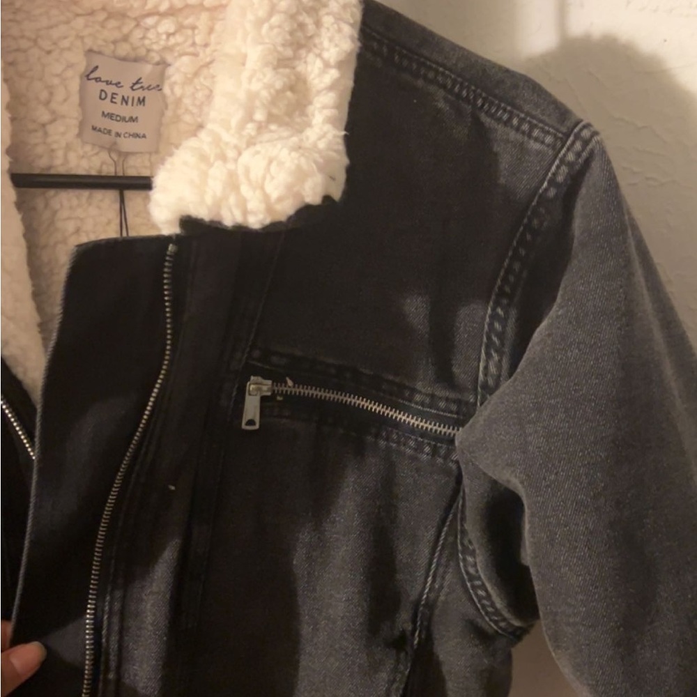 Black denim jacket